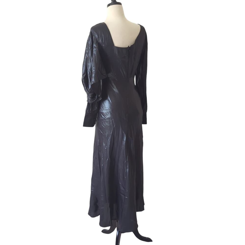BCBGMAXAZRIA Wylie Dress Womens 38 6 Runway Designer Luxury Black‎ Shimmer $368 - Picture 13 of 16